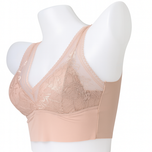 Blush Nude Lace Wide-Strap Bra