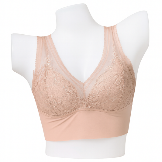 Blush Nude Lace Wide-Strap Bra