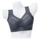 Dark Grey Full Coverage Wire-Free Bra with Mesh Design