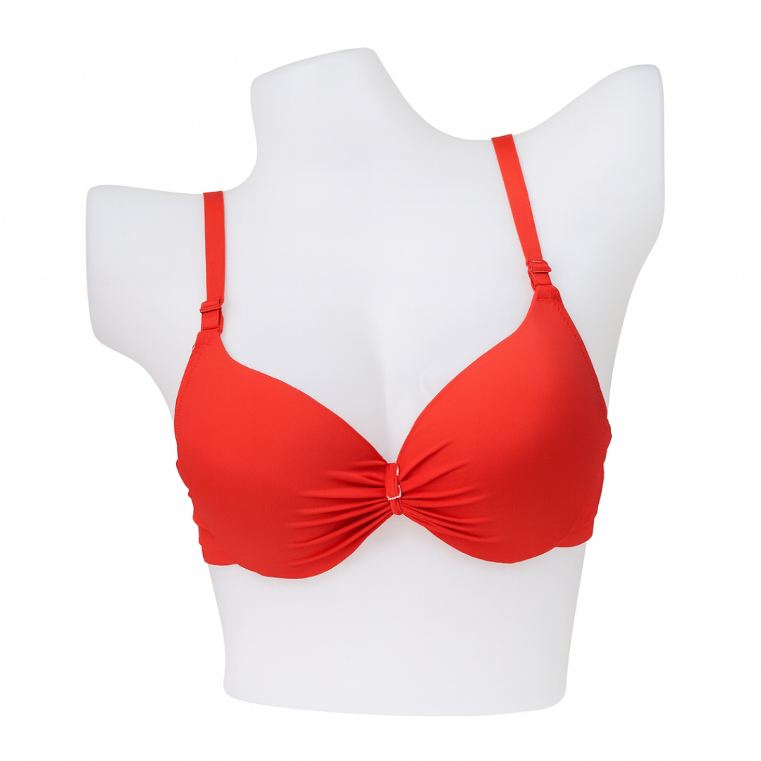 Cherry Red Plunge Padded T-Shirt Bra