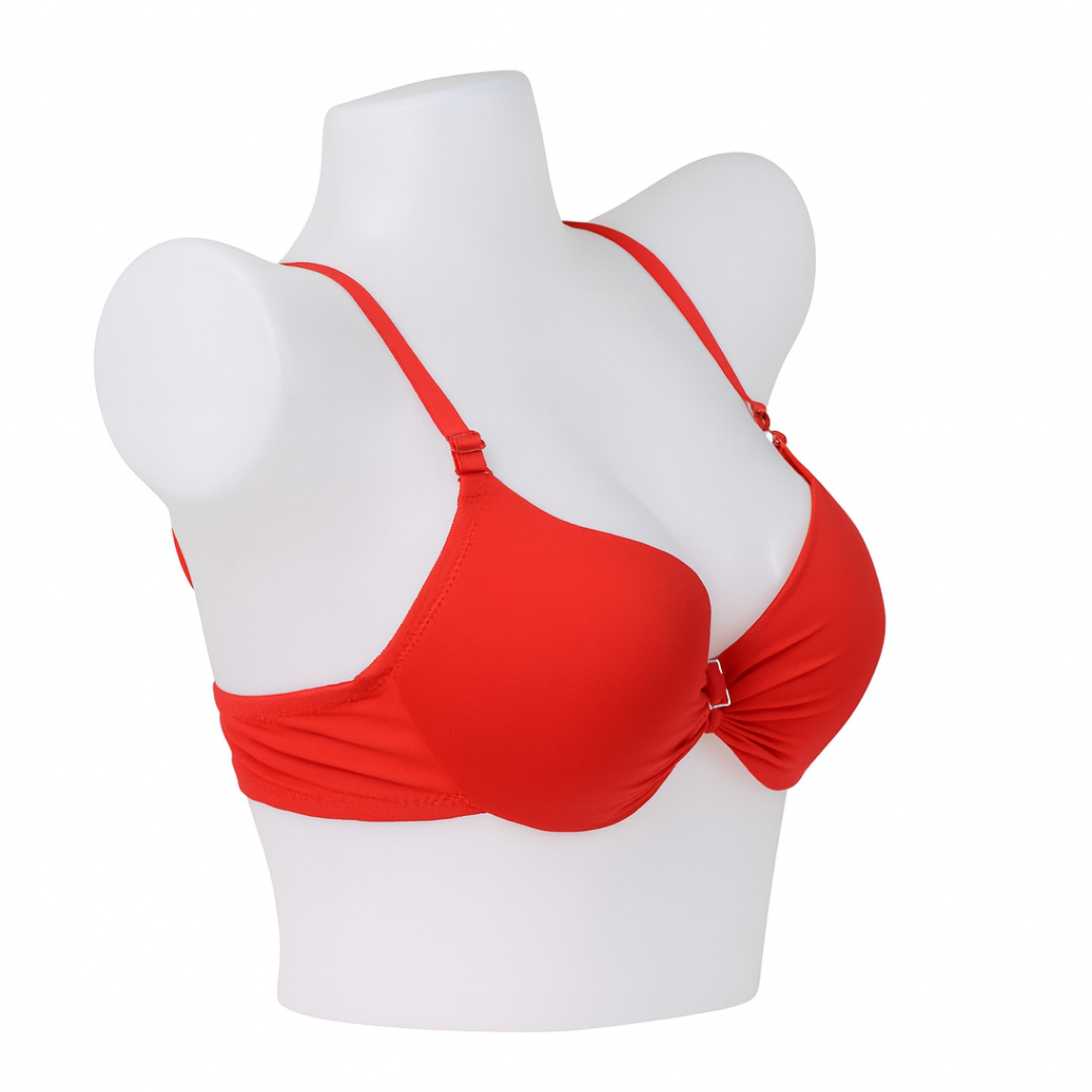 Cherry Red Plunge Padded T-Shirt Bra