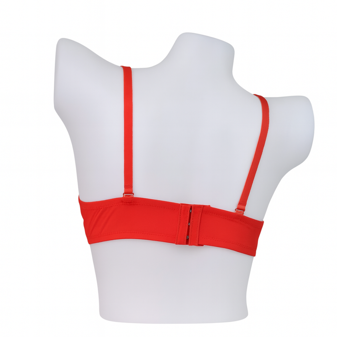 Cherry Red Plunge Padded T-Shirt Bra