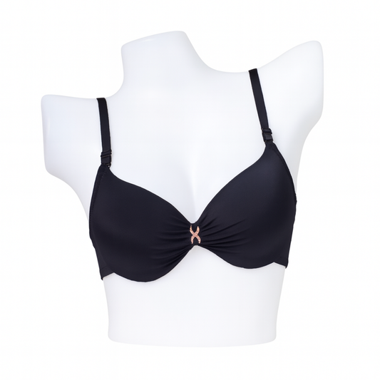Black Plunge Padded T-Shirt Bra