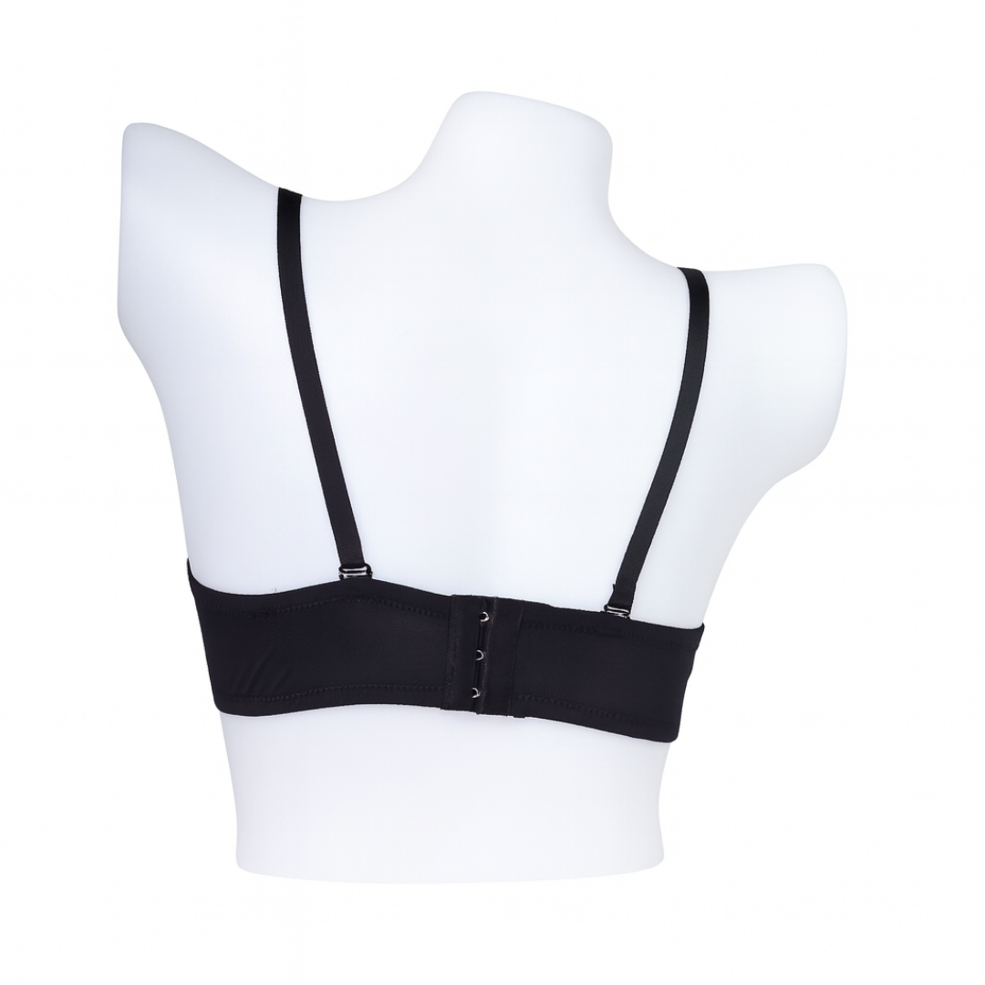 Black Plunge Padded T-Shirt Bra