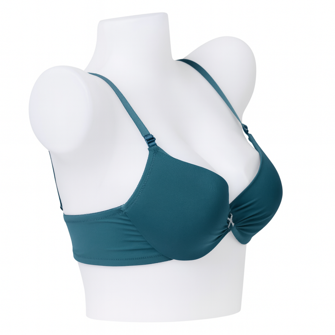 Teal Plunge Padded T-Shirt Bra