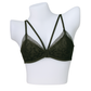 Olive Lace Double-Strap Non-Wired, Adjustable Bra
